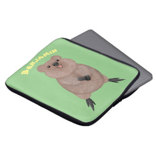 Housse Pour Ordinateur Portable Joli sourire mignon dessin animé quokka
