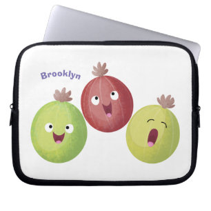Housse Pour Ordinateur Portable Joli trio gooseberry chantant dessin animé