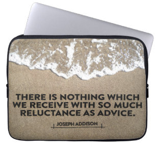 Housse Pour Ordinateur Portable Joseph Addison Citation Inspirationnelle "Conseil"