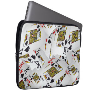 Housse Pour Ordinateur Portable Jouer Cartes Rois Couché, Manche Ordinateur Portab