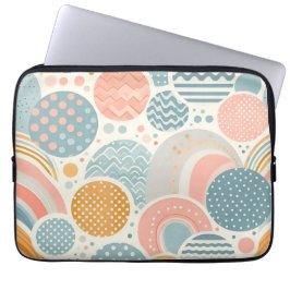 Housse Pour Ordinateur Portable Jouer Motif de Doodle géométrique