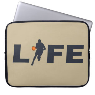 Housse Pour Ordinateur Portable Joueur de basket avec boule orange