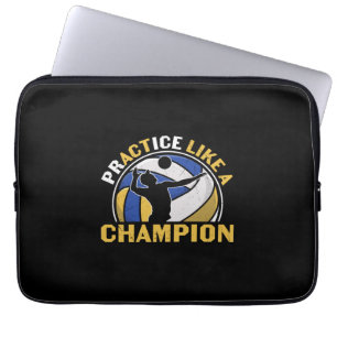Housse Pour Ordinateur Portable Joueur de volley-ball Pratiquer Comme Un Champio