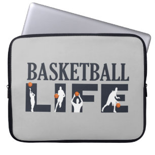 Housse Pour Ordinateur Portable Joueurs de basket-ball avec boule orange