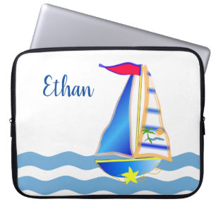 Housse Pour Ordinateur Portable Jour de voile ensoleillé Personnalisé
