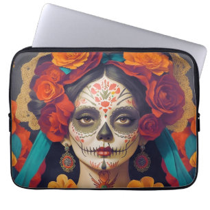 Housse Pour Ordinateur Portable Jour des morts de Catrina 1