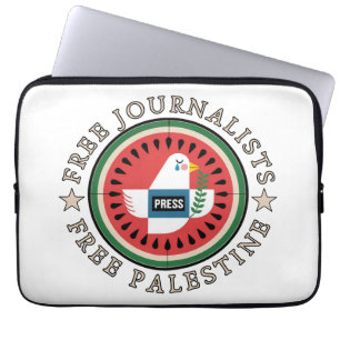 Housse Pour Ordinateur Portable Journalistes libres Libérez la Palestine