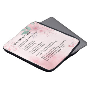 Housse Pour Ordinateur Portable Jours incertains - Hope Courage Encouragement Poem