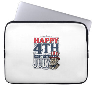 Housse Pour Ordinateur Portable Joyeux 4 juillet Vintage Patriote Conception de Ch