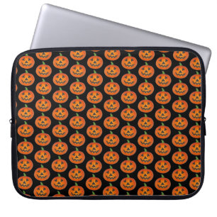 Housse Pour Ordinateur Portable Joyeux Halloween Citrouille orange Jack o' Lantern