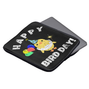 Housse Pour Ordinateur Portable Joyeux Jour des oiseaux Anniversaire Pun
