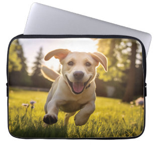 Housse Pour Ordinateur Portable Joyeux Labrador Puppy Running