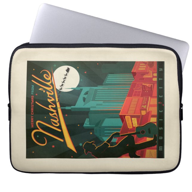 Housse Pour Ordinateur Portable Joyeux Noël de Nashville (Devant)