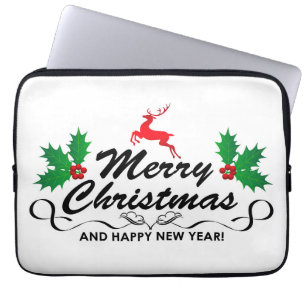Housse Pour Ordinateur Portable Joyeux Noël et bonne année