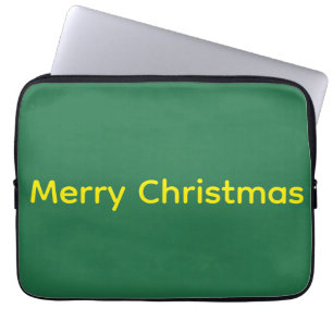 Housse Pour Ordinateur Portable Joyeux Noël vert