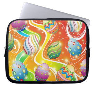 Housse Pour Ordinateur Portable Joyeux Oeufs de Pâques Design ornemental