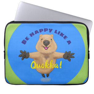 Housse Pour Ordinateur Portable Joyeux sauter quokka dessin animé