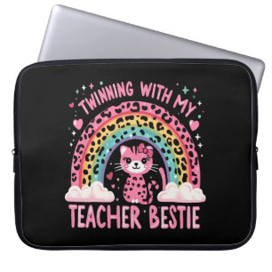 Housse Pour Ordinateur Portable Jumelage avec mon professeur Bestie Amoureux des c