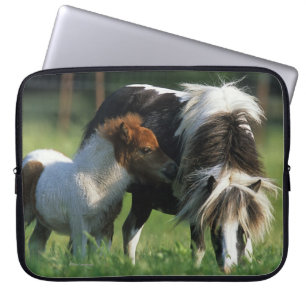 Housse Pour Ordinateur Portable Jument et poulains miniatures 2