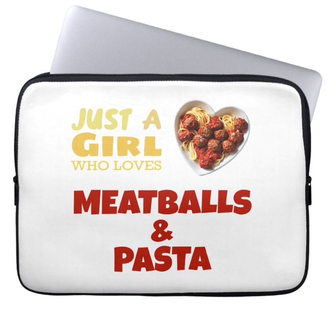 Housse Pour Ordinateur Portable Juste une fille qui aime les boulettes de viande e (Devant)