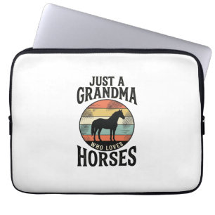 Housse Pour Ordinateur Portable Juste une grand-mère qui aime les chevaux design v