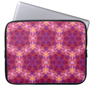 Housse Pour Ordinateur Portable kaleido violet, violet, orange et bleu