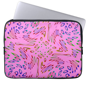 Housse Pour Ordinateur Portable Kaleidoscope rose