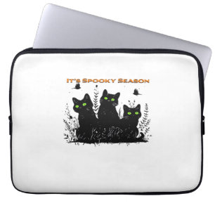 Housse Pour Ordinateur Portable Kawaii Chat noir en Citrouille Cute Felt Halloween