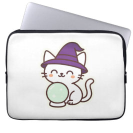 Housse Pour Ordinateur Portable Kawaii Halloween Chat - Magique & Adorable Éffraya