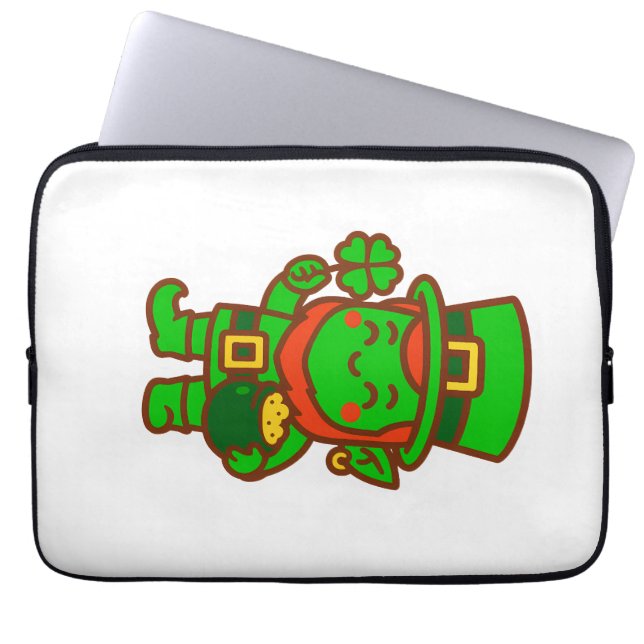 Housse Pour Ordinateur Portable Kawaii Lucky Leprechaun (Devant)
