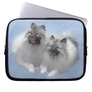 Housse Pour Ordinateur Portable Keeshond Paire de Kees Peinture Art animal origina