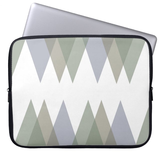 Housse Pour Ordinateur Portable Khaki triangles (Devant)