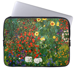 Housse Pour Ordinateur Portable Klimt - Jardin agricole avec tournesols