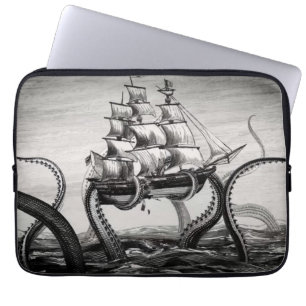 Housse Pour Ordinateur Portable Kraken supportant un pirate/bateau de navigation