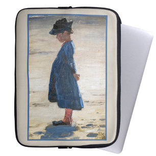 Housse Pour Ordinateur Portable Kroyer - Petite fille debout sur Skagen Beach
