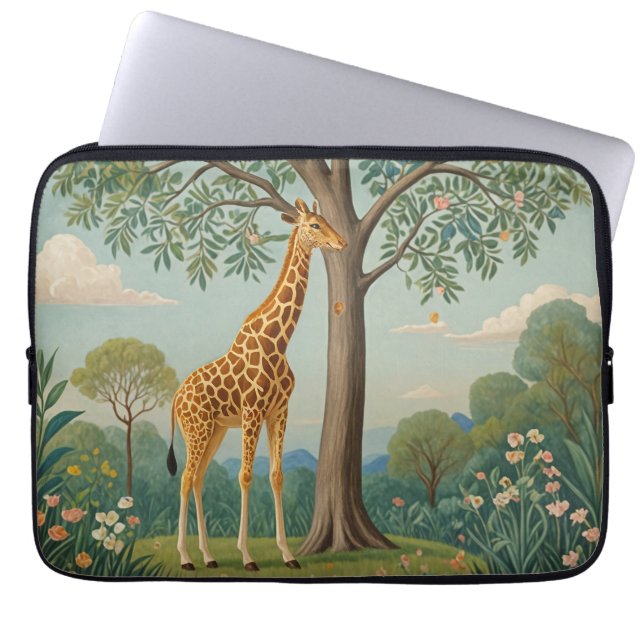 Housse Pour Ordinateur Portable La canopée de Giraffe (Devant)