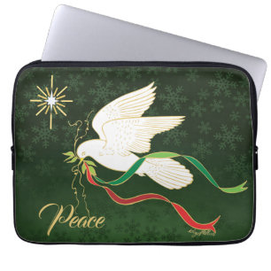 Housse Pour Ordinateur Portable La colombe blanche répand la paix