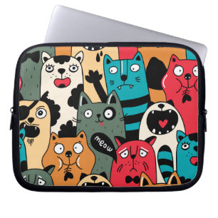 Housse Pour Ordinateur Portable La Crowd of cats