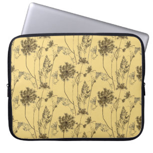 Housse Pour Ordinateur Portable La dentelle de la reine Anne sur un mannequin d'or