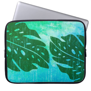 Housse Pour Ordinateur Portable La feuille hawaïenne de Maikai Monstera teignent