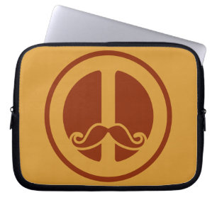 Housse Pour Ordinateur Portable La manche personnalisée Peace Stache