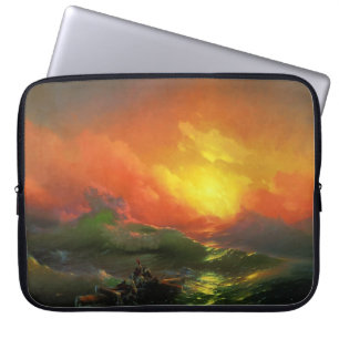 Housse Pour Ordinateur Portable La Neuvième vague (Mer orageuse au coucher du sole