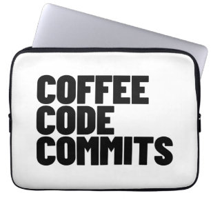 Housse Pour Ordinateur Portable La vie d'ingénieur logiciel - Café Code Commit Dev