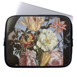 Housse Pour Ordinateur Portable La vie toujours des fleurs dans un verre de