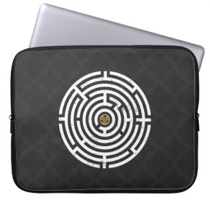 HOUSSE POUR ORDINATEUR PORTABLE LABYRINTHE TRISKELION TRIPLE SPIRALE CELTIQUE