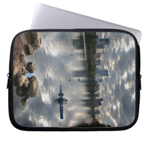 Housse Pour Ordinateur Portable Ladybird Lake Kayak - Skyline - Austin Texas