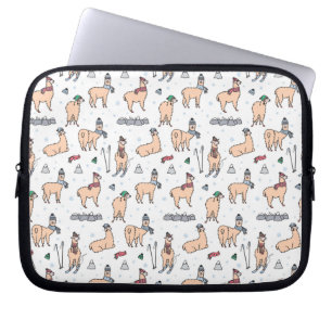 Housse Pour Ordinateur Portable Lamas dans le motif de ski de casquettes et