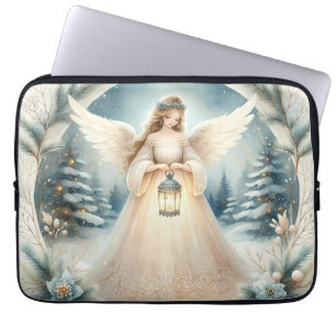 Housse Pour Ordinateur Portable Lanterne angélique céleste de l'espoir hivernal