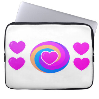 Housse Pour Ordinateur Portable Laptop Sleeve 15.5 and 13 inch Hearts and Rainbow