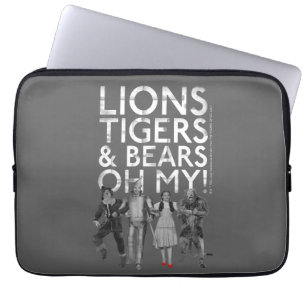 Housse Pour Ordinateur Portable L'Assistant D'Oz™ Lions Tigers & Ours Oh My!